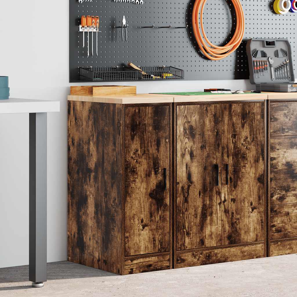 Vidaxx armoire de garage 30x51x85 cm bois de pin massif, chêne fumé