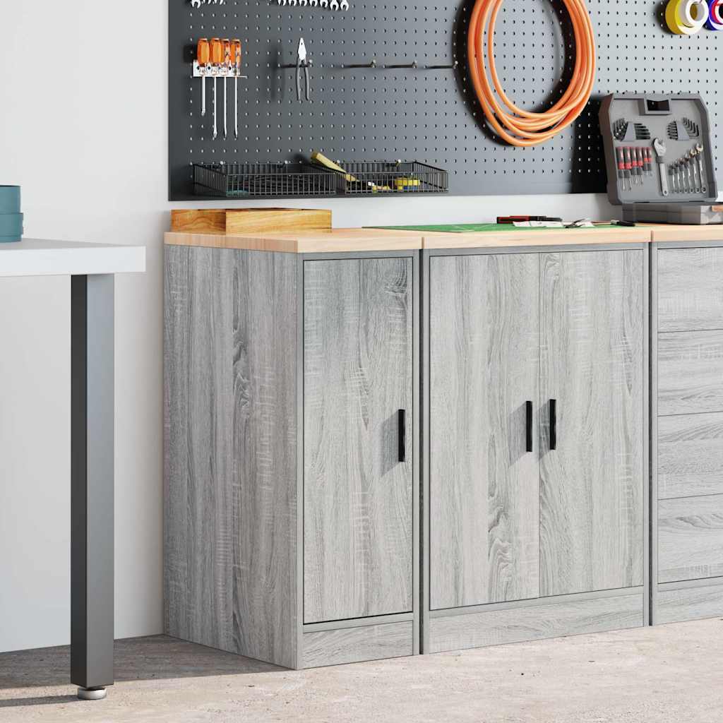 Vidaxx armoire de garage 30x51x85 cm bois de pin massif gris sonoma