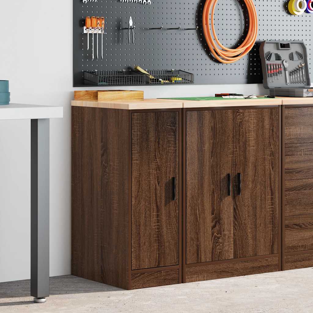 Vidaxx armoire de garage 30x51x85 cm bois de pin massif, chêne brun