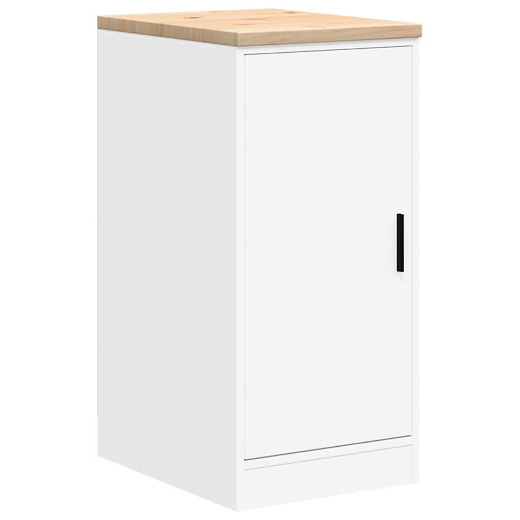 Vidaxx armoire de garage 40x51x85 cm bois de pin massif blanc