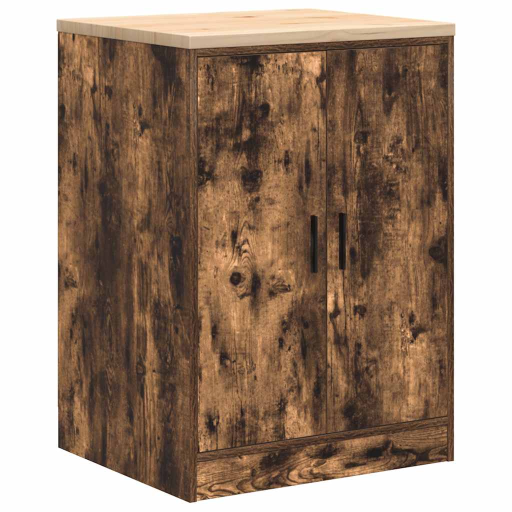 Vidaxx armoire de garage 60x51x85 cm bois de pin massif, chêne fumé