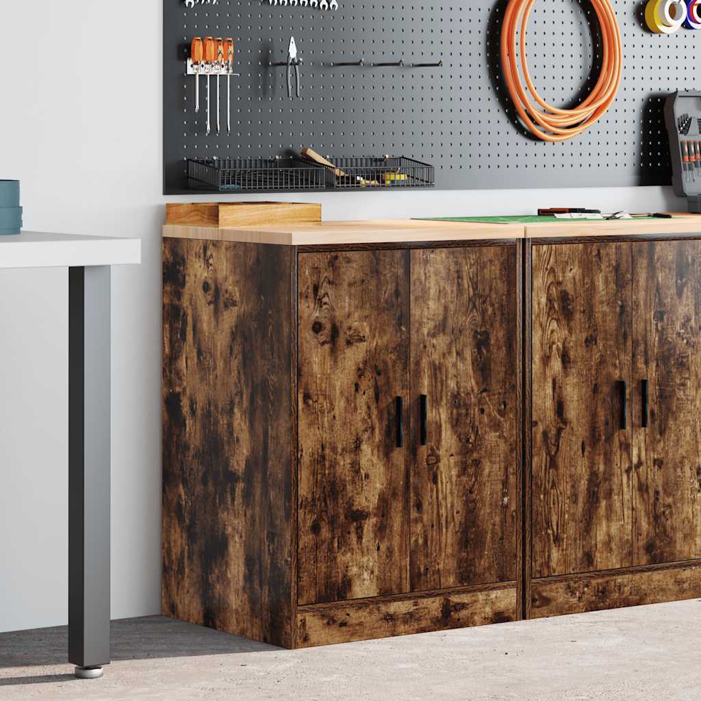 Vidaxx armoire de garage 60x51x85 cm bois de pin massif, chêne fumé