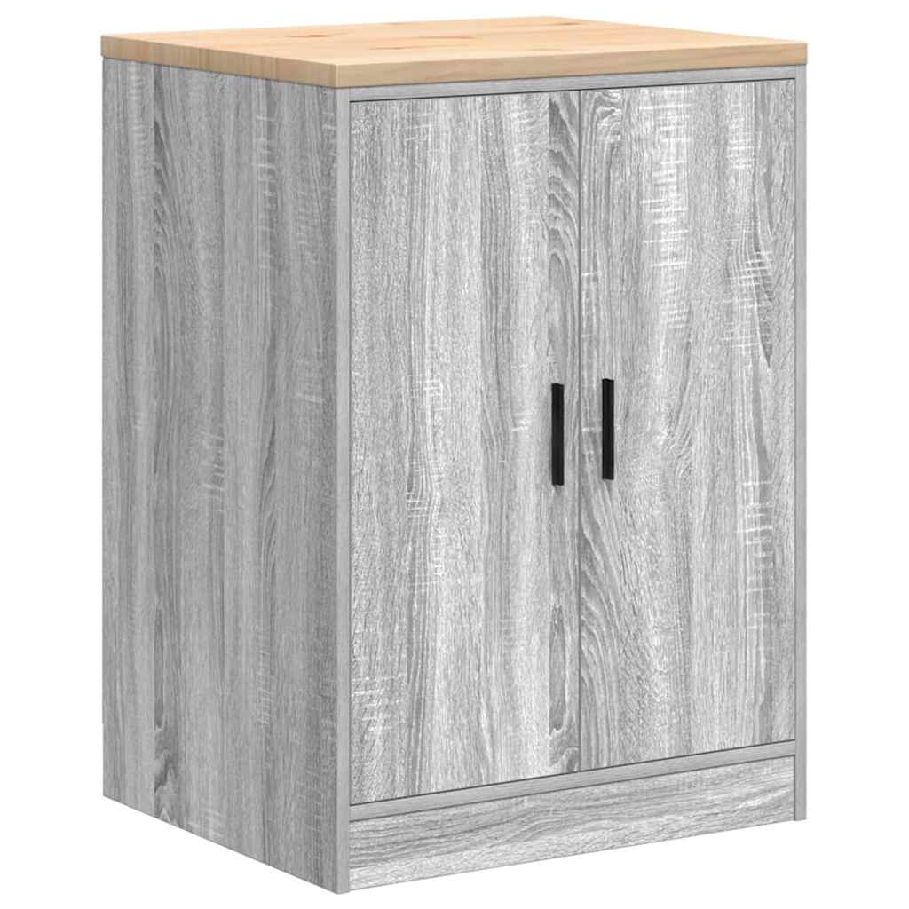 Vidaxx armoire de garage 60x51x85 cm bois de pin massif gris sonoma