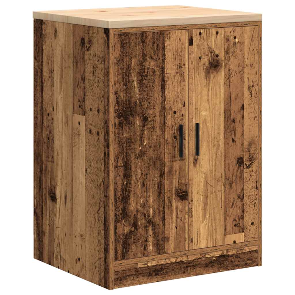 Vidaxx armoire de garage 60x51x85 cm vieux bois de pin massif