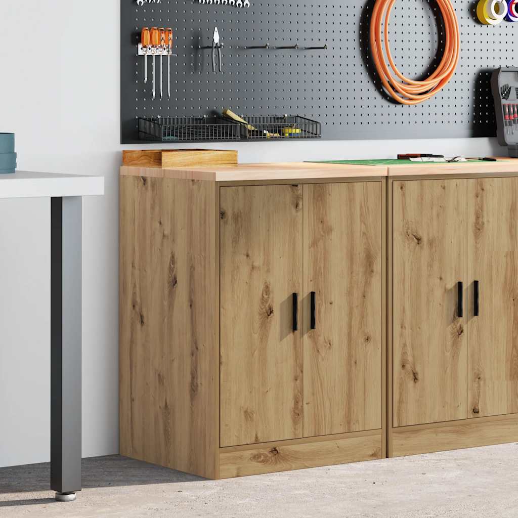 Vidaxx armoire de garage 60x51x85 cm bois de pin massif artisanal couleur chêne
