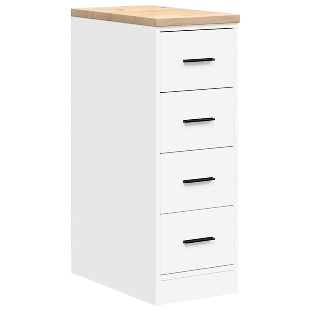 Vidaxx armoire de garage 30x51x85 cm bois de pin massif blanc