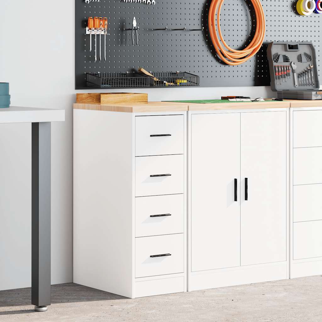 Vidaxx armoire de garage 30x51x85 cm bois de pin massif blanc