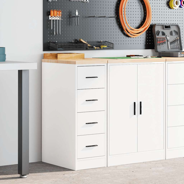 Vidaxx armoire de garage 30x51x85 cm bois de pin massif blanc