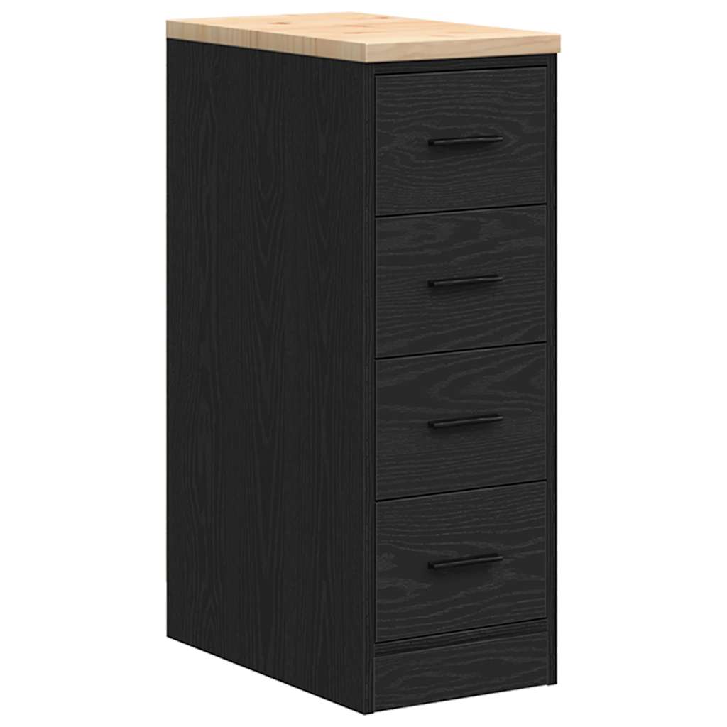 Vidaxx armoire de garage 30x51x85 cm bois de pin massif noir