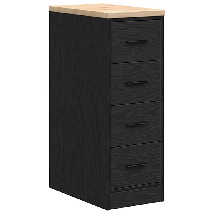 Vidaxx armoire de garage 30x51x85 cm bois de pin massif noir