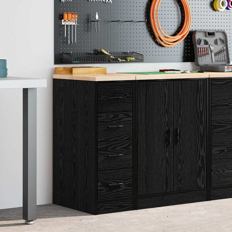 Vidaxx armoire de garage 30x51x85 cm bois de pin massif noir