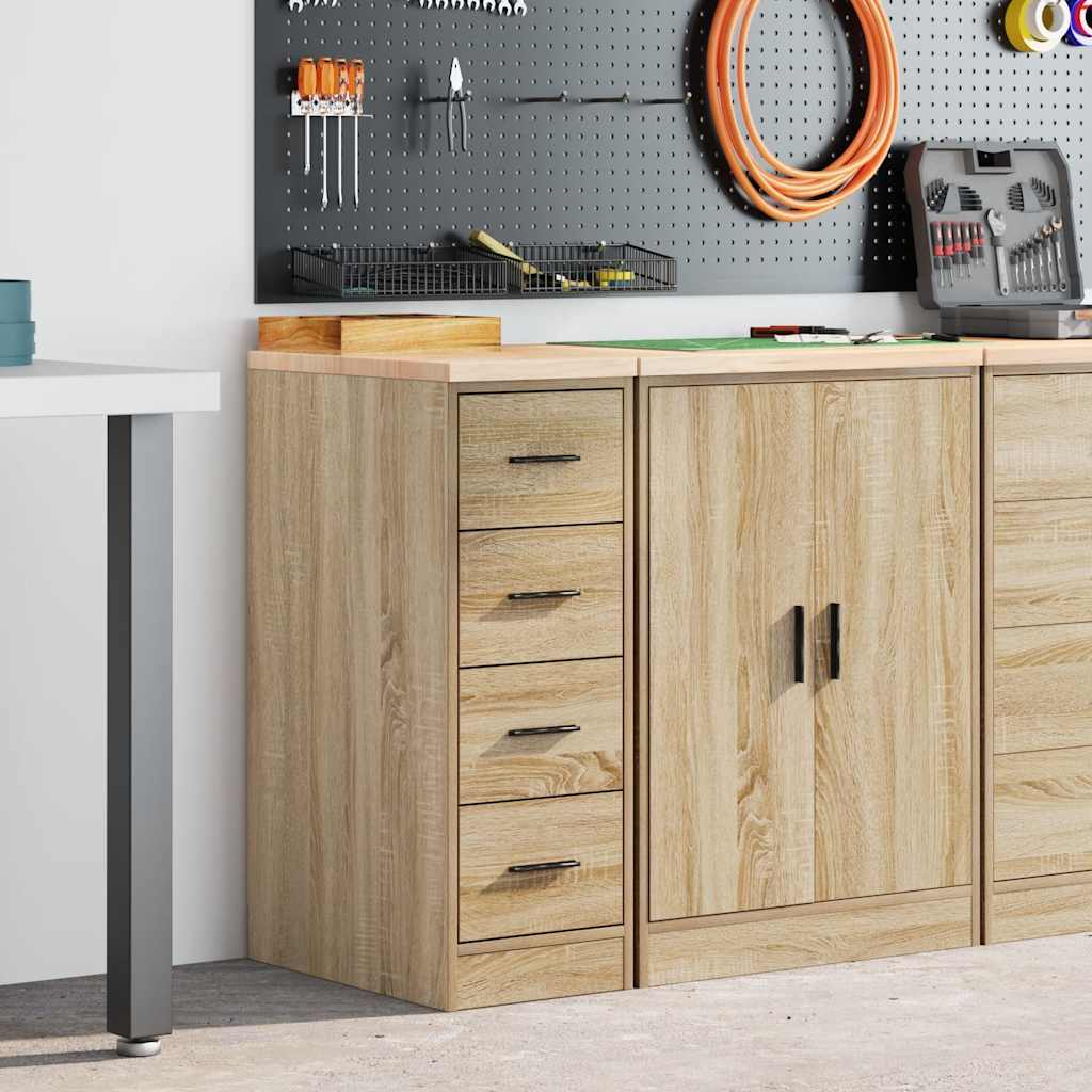 Vidaxx armoire de garage 30x51x85 cm bois de pin massif coloré chêne sonoma