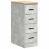 Vidaxx armoire de garage 30x51x85 cm bois de pin massif gris béton