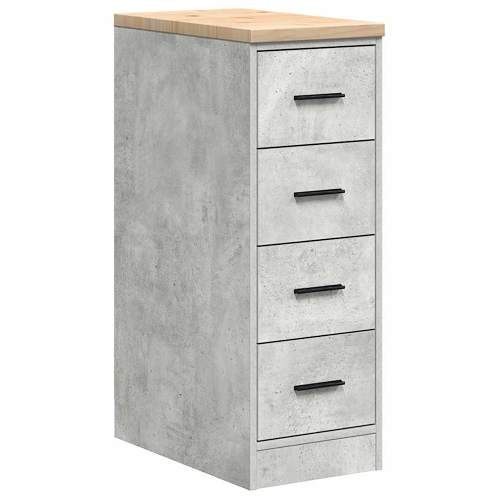 Vidaxx armoire de garage 30x51x85 cm bois de pin massif gris béton