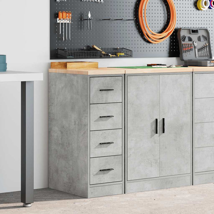 Vidaxx armoire de garage 30x51x85 cm bois de pin massif gris béton