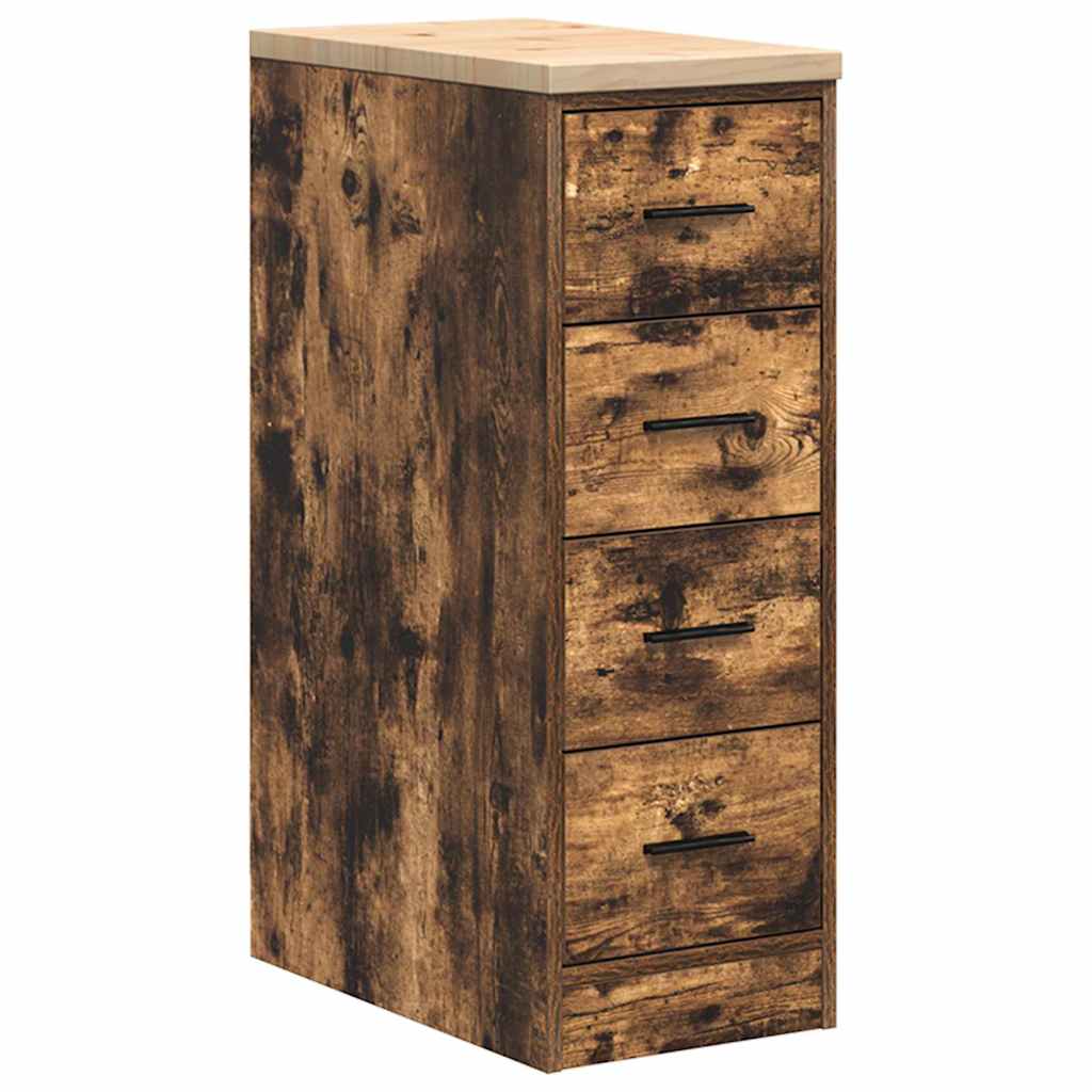 Vidaxx armoire de garage 30x51x85 cm bois de pin massif, chêne fumé