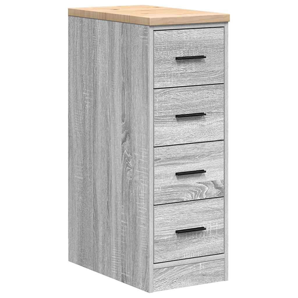 Vidaxx armoire de garage 30x51x85 cm bois de pin massif gris sonoma