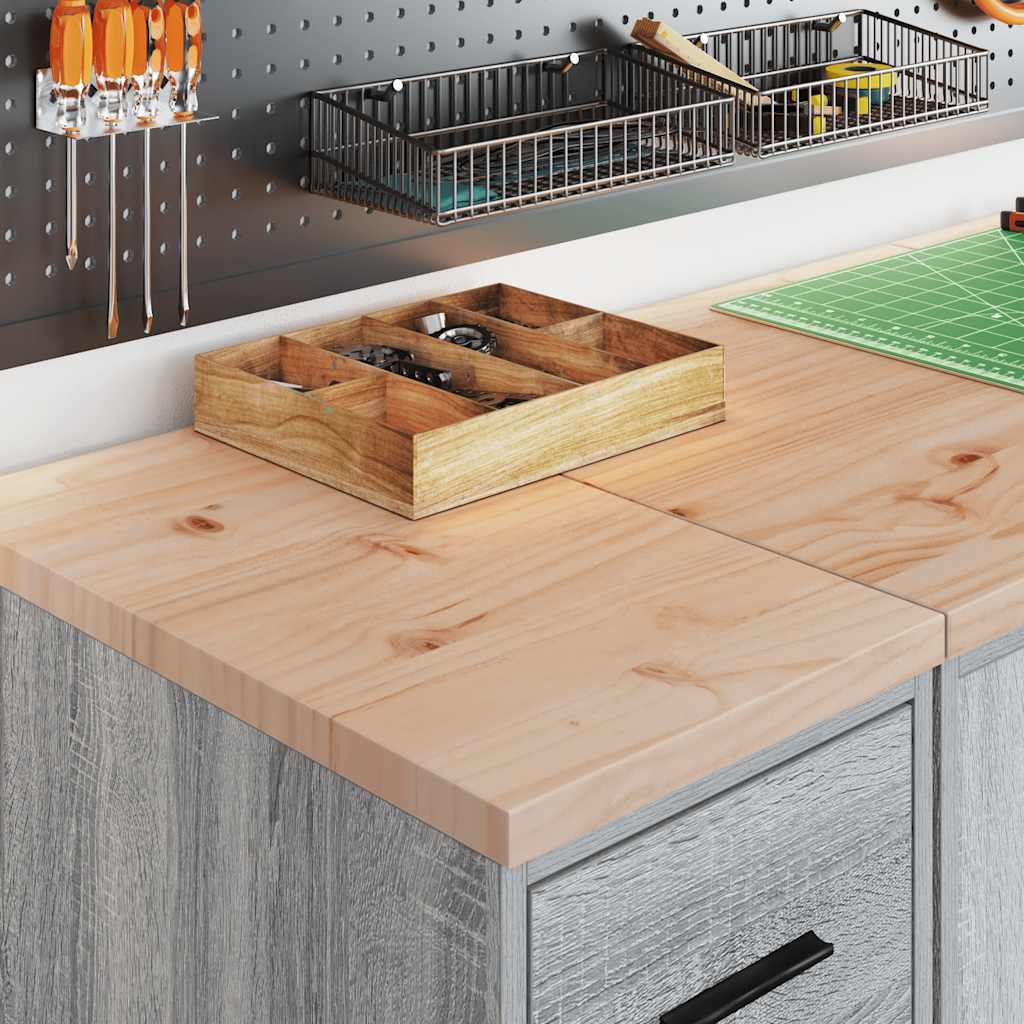 Vidaxx armoire de garage 30x51x85 cm bois de pin massif gris sonoma