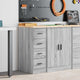 Vidaxx armoire de garage 30x51x85 cm bois de pin massif gris sonoma
