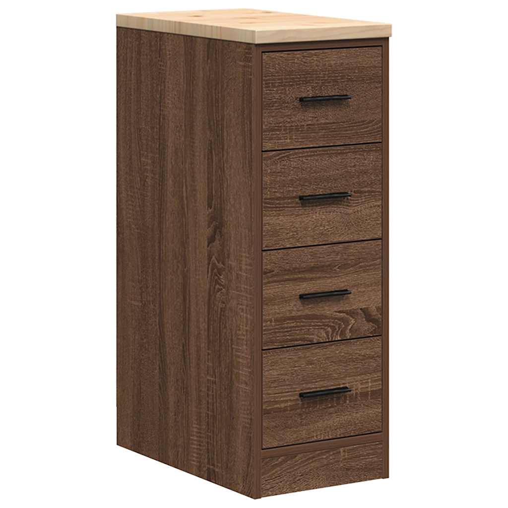 Vidaxx armoire de garage 30x51x85 cm bois de pin massif, chêne brun