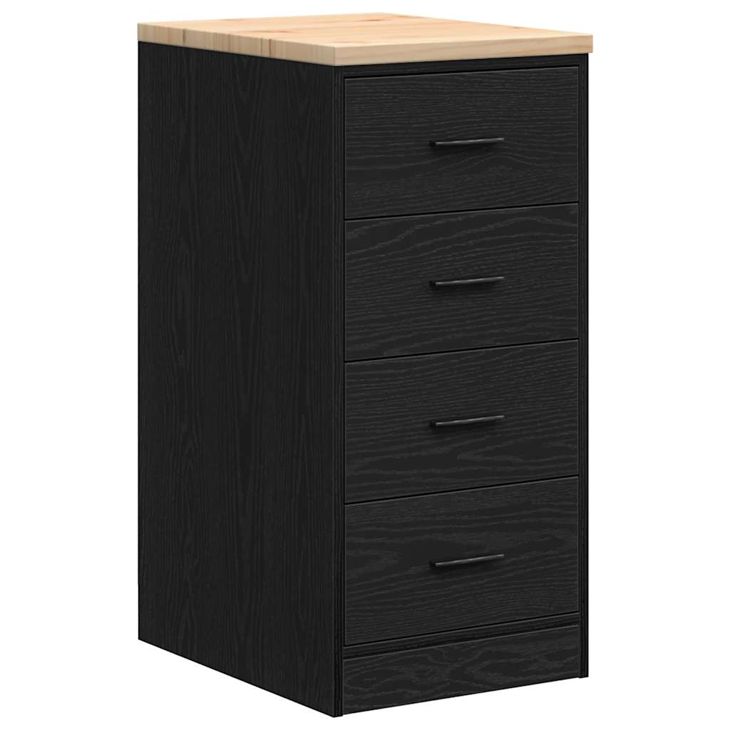 Vidaxx armoire de garage 40x51x85 cm bois de pin massif noir