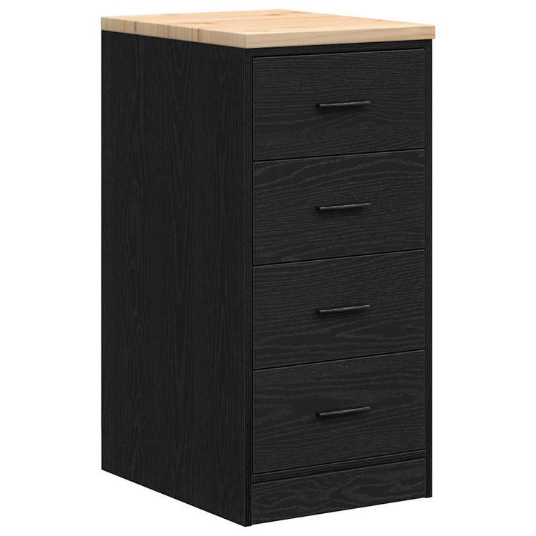 Vidaxx armoire de garage 40x51x85 cm bois de pin massif noir