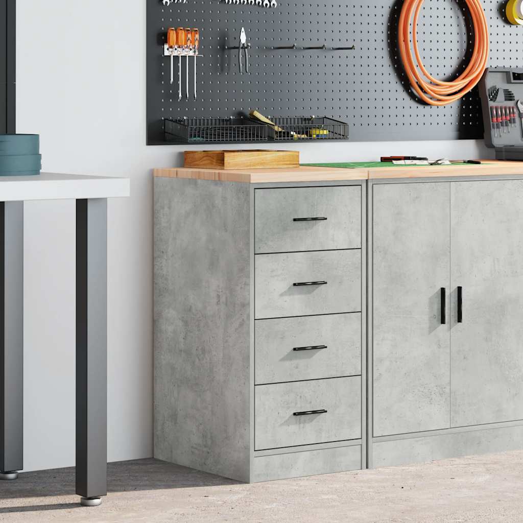Vidaxx armoire de garage 40x51x85 cm bois de pin massif gris béton