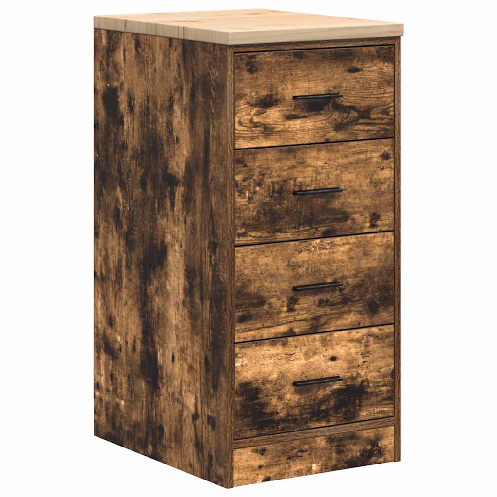 Vidaxx armoire de garage 40x51x85 cm bois de pin massif, chêne fumé