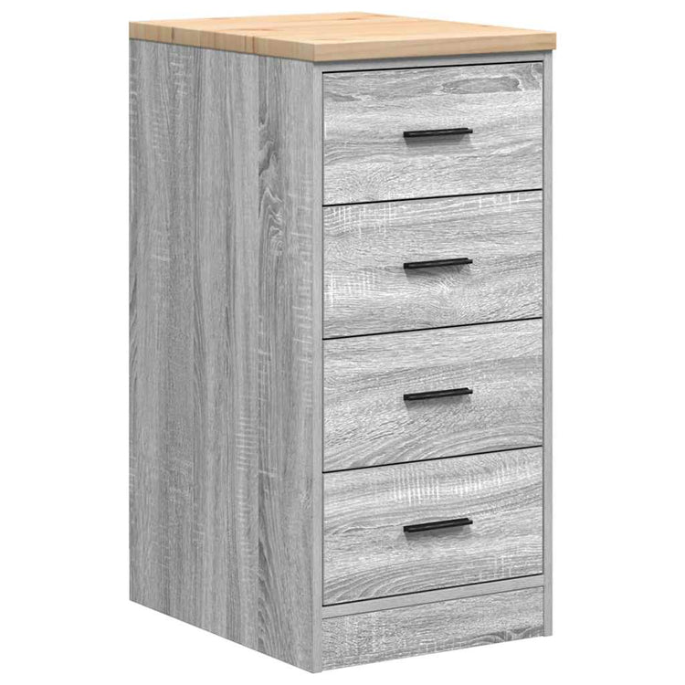 Vidaxx armoire de garage 40x51x85 cm bois de pin massif gris sonoma