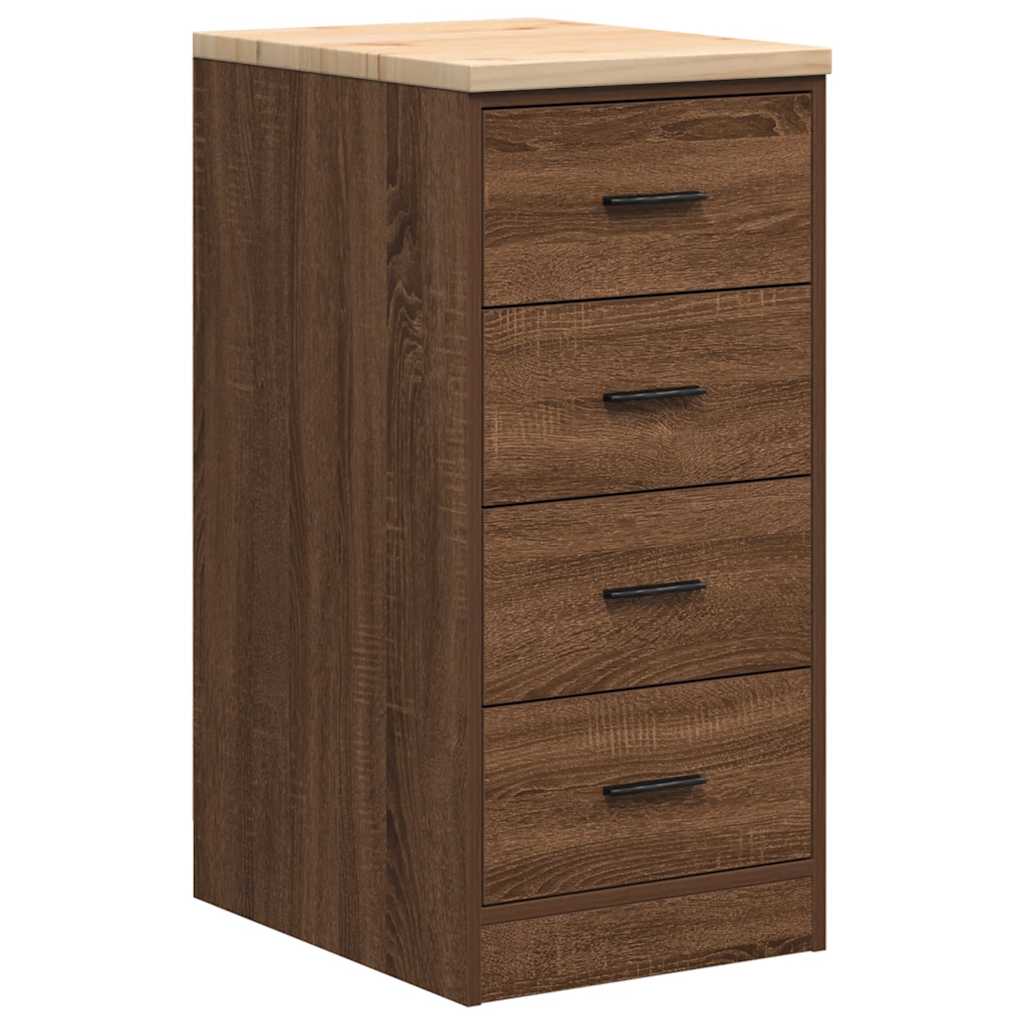 Vidaxx armoire de garage 40x51x85 cm bois de pin massif, chêne brun