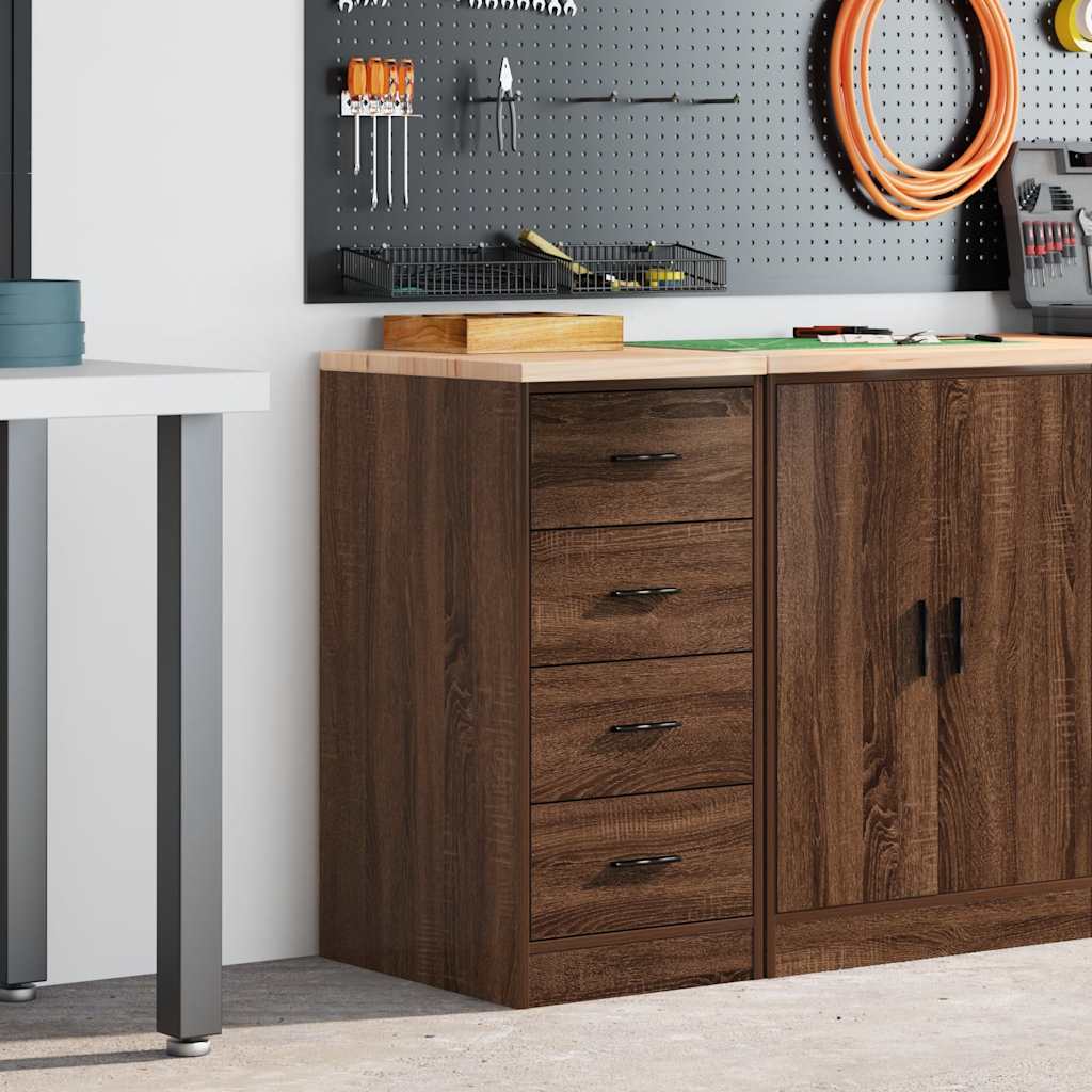 Vidaxx armoire de garage 40x51x85 cm bois de pin massif, chêne brun
