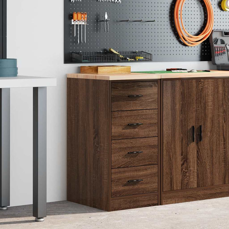 Vidaxx armoire de garage 40x51x85 cm bois de pin massif, chêne brun