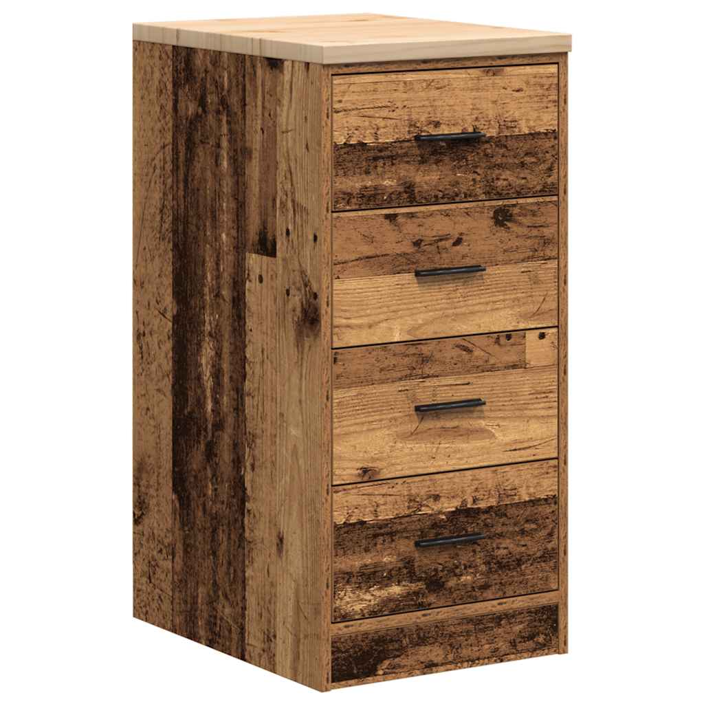 Vidaxx armoire de garage 40x51x85 cm vieux bois de pin massif