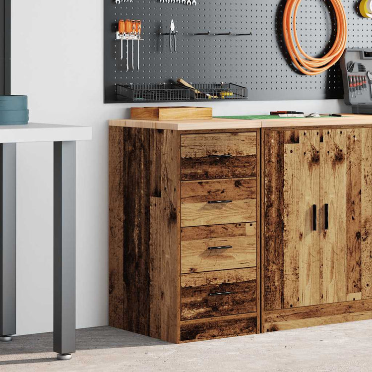Vidaxx armoire de garage 40x51x85 cm vieux bois de pin massif
