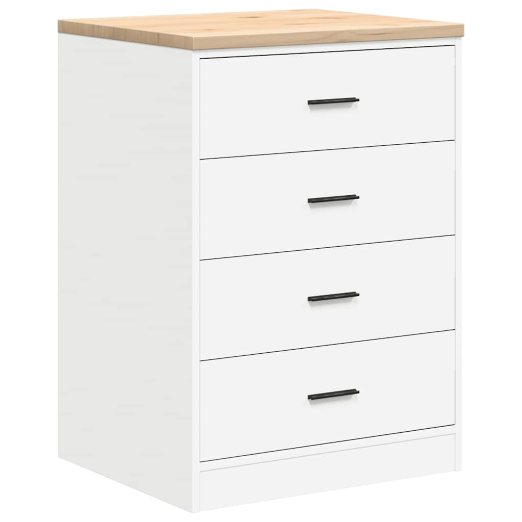 Vidaxx armoire de garage 60x51x85 cm bois de pin massif blanc