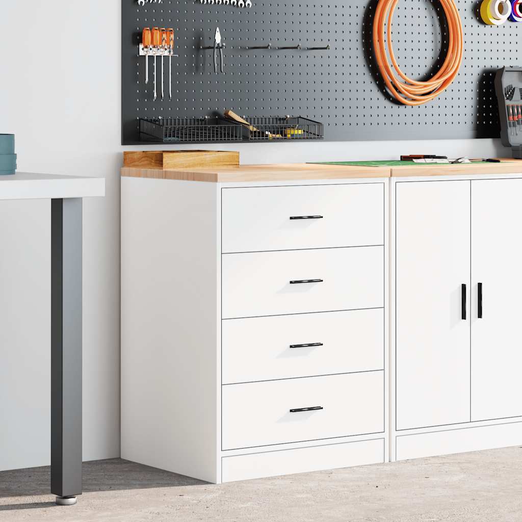 Vidaxx armoire de garage 60x51x85 cm bois de pin massif blanc