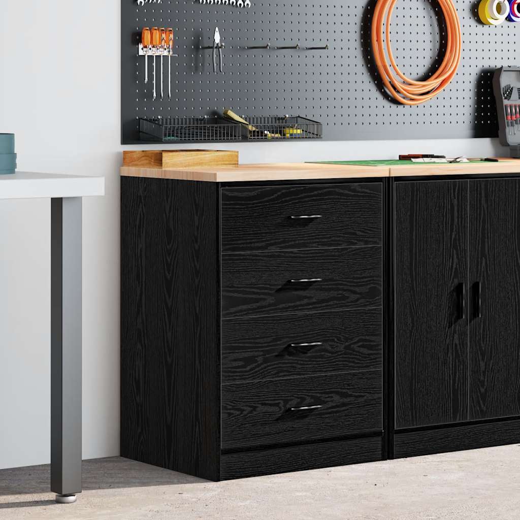 Vidaxx armoire de garage 60x51x85 cm bois de pin massif noir