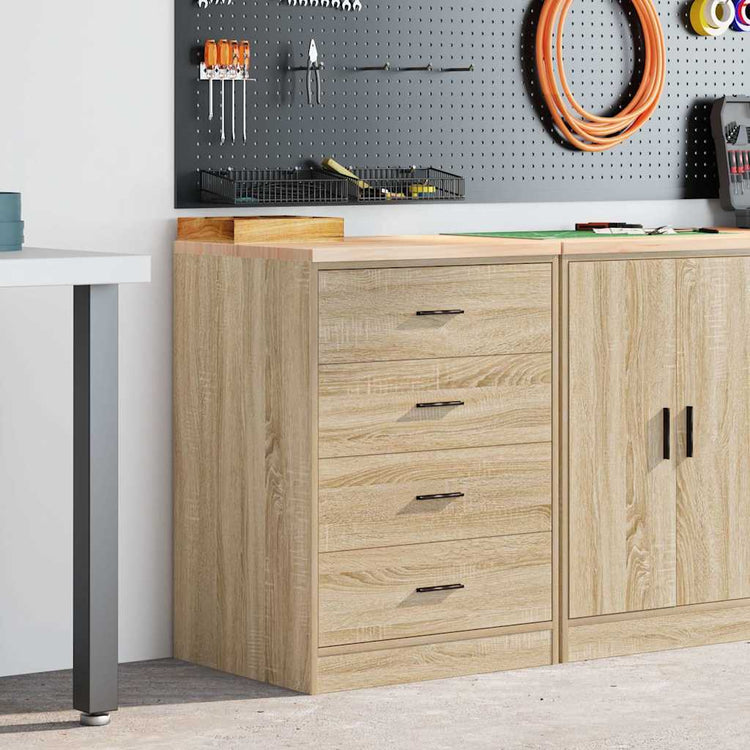 Vidaxx armoire de garage 60x51x85 cm bois de pin massif couleur chêne sonoma