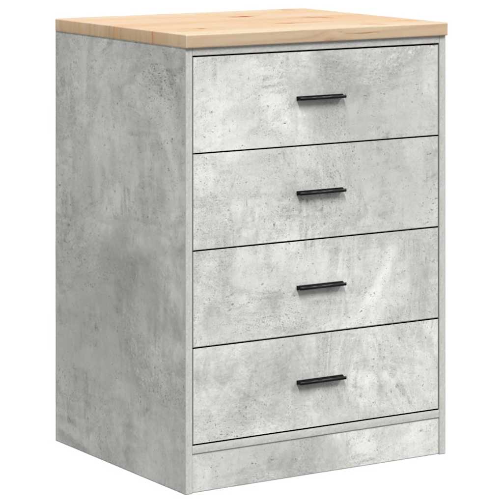 Vidaxx armoire de garage 60x51x85 cm bois de pin massif gris béton