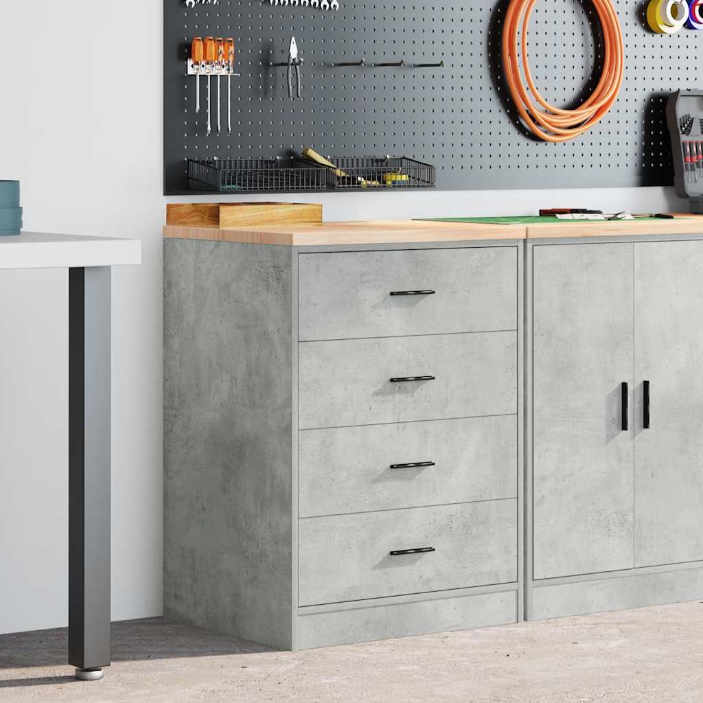 Vidaxx armoire de garage 60x51x85 cm bois de pin massif gris béton