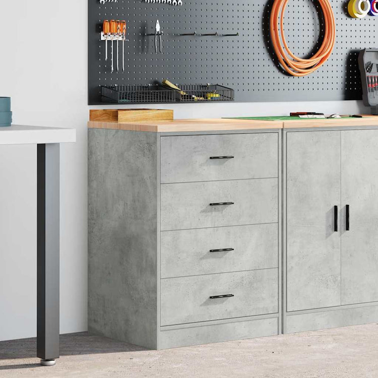Vidaxx armoire de garage 60x51x85 cm bois de pin massif gris béton