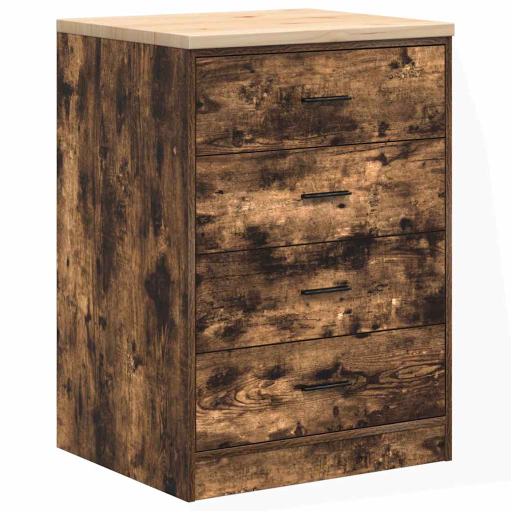 Vidaxx armoire de garage 60x51x85 cm bois de pin massif, chêne fumé