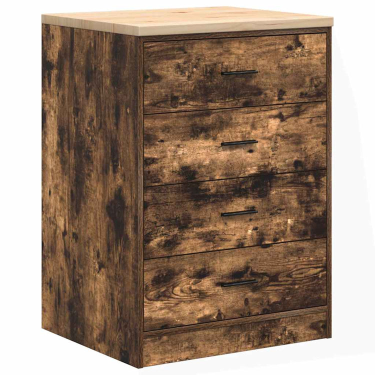 Vidaxx armoire de garage 60x51x85 cm bois de pin massif, chêne fumé