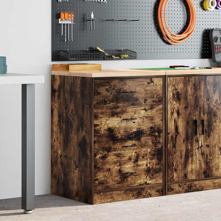 Vidaxx armoire de garage 60x51x85 cm bois de pin massif, chêne fumé