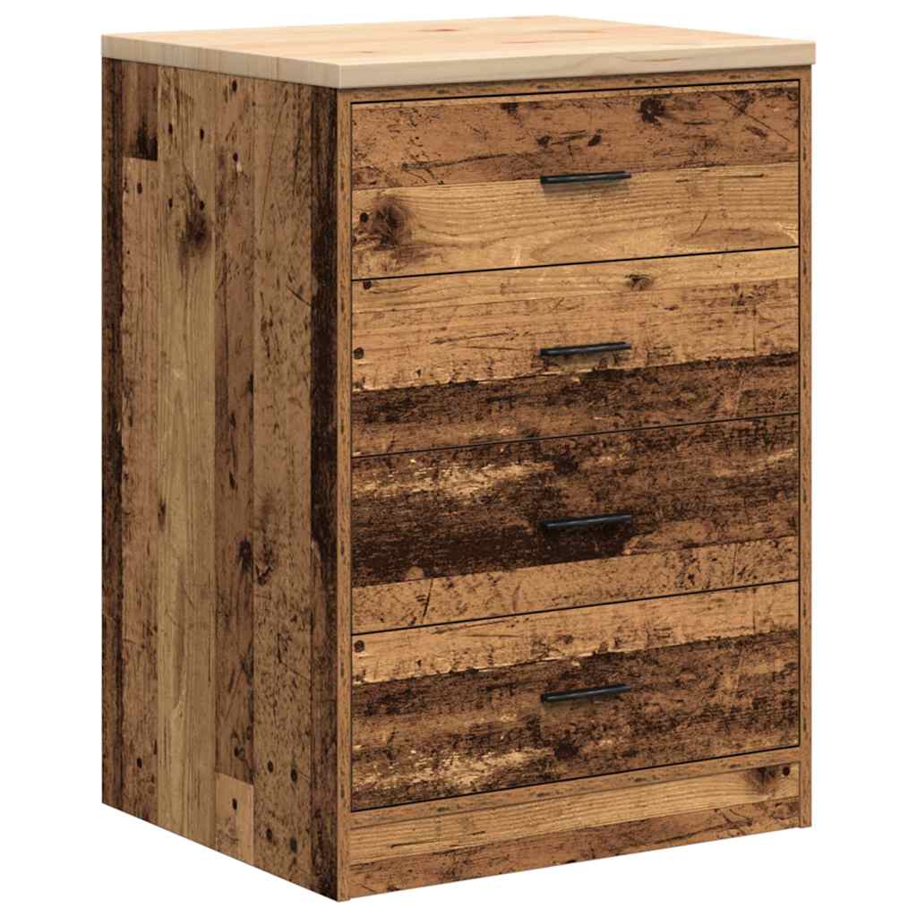 Vidaxx armoire de garage 60x51x85 cm vieux bois de pin massif