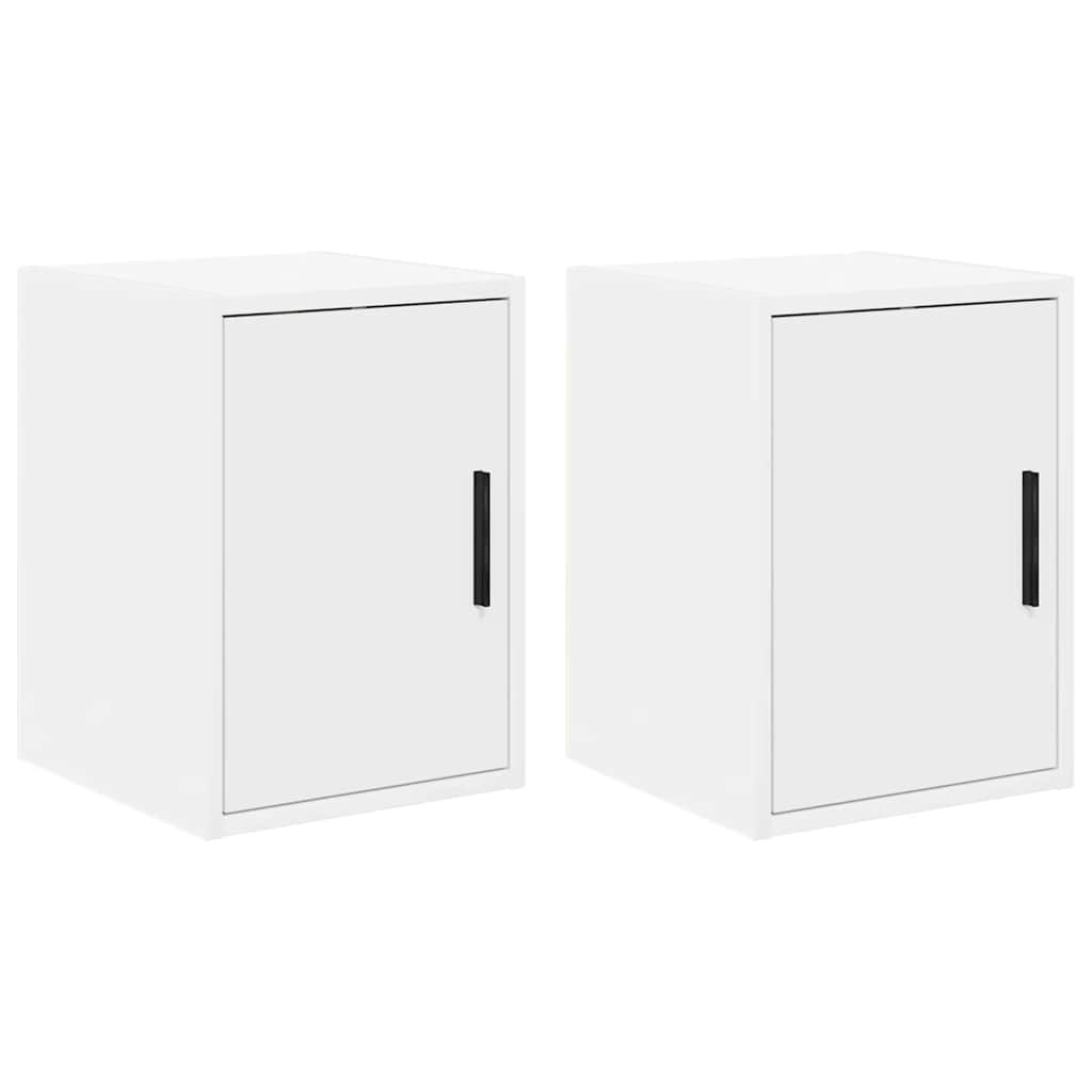 Vidaxx armoires murales de garage 2 pcs aggloméré blanc