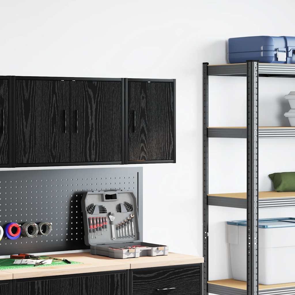 Vidaxx armoire murale de garage en aggloméré noir