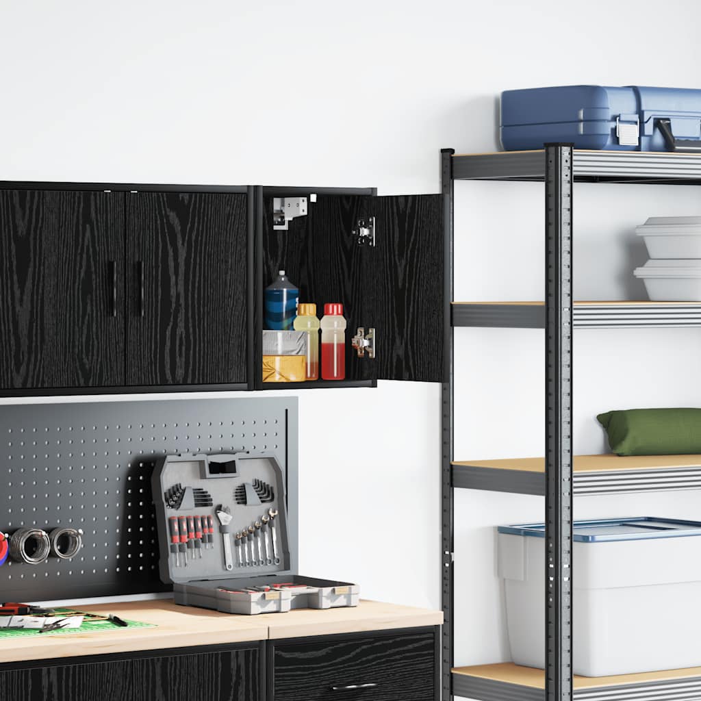 Vidaxx armoire murale de garage en aggloméré noir