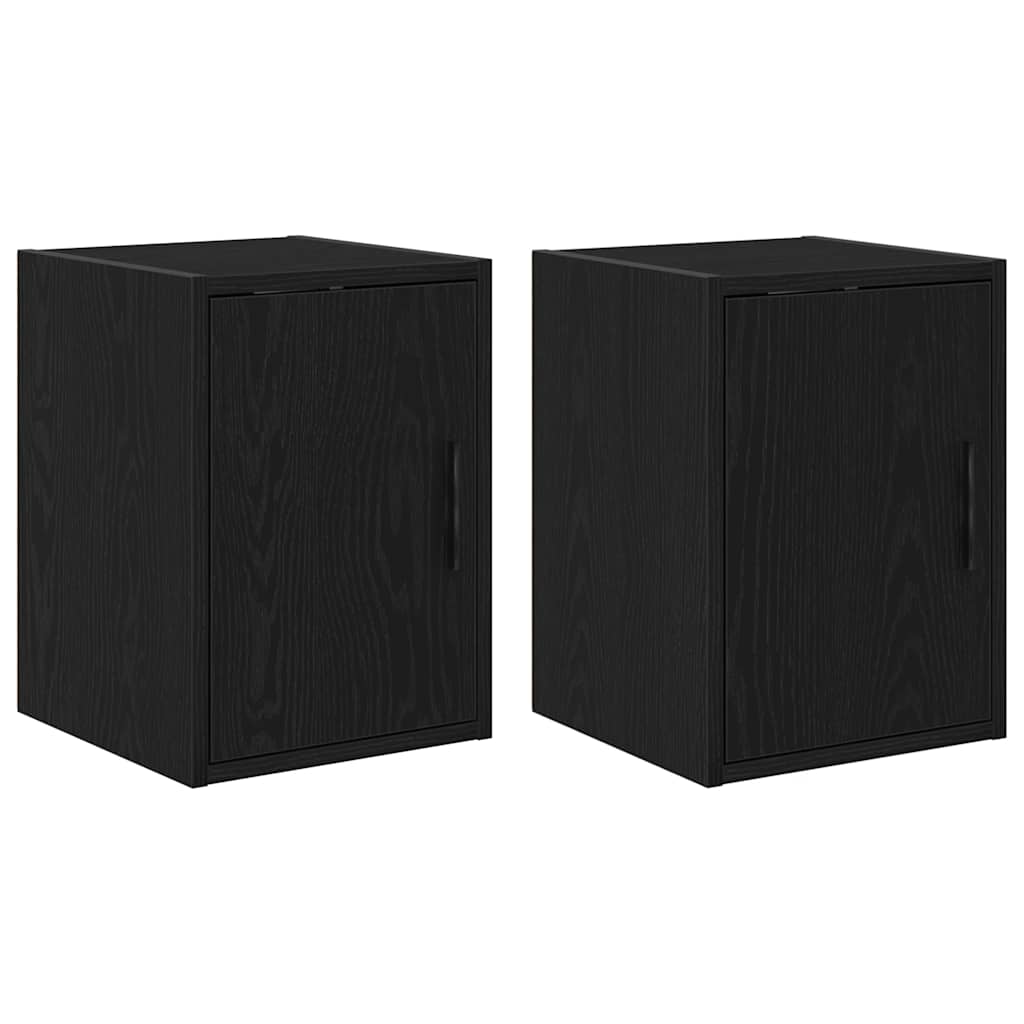 Vidaxx armoires murales de garage 2 pcs aggloméré noir