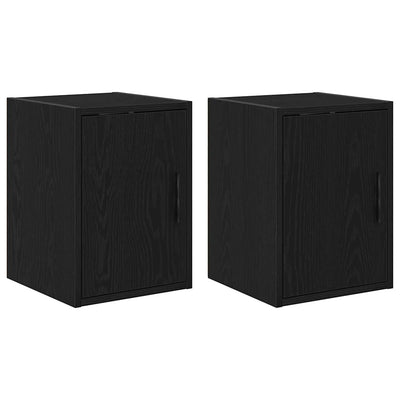 Vidaxx armoires murales de garage 2 pcs aggloméré noir